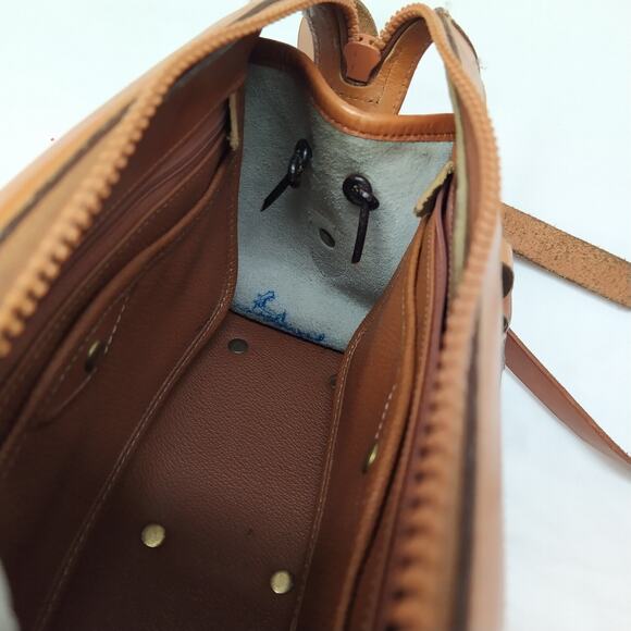 Dooney & Bourke Ivory Pebbled Leather Double Handle Satchel Bag -VTG Made in USA - Picture 11 of 16